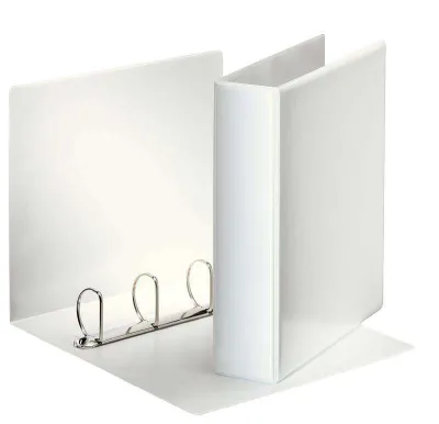 Esselte Carpeta Canguro A4 4 Anillas 50mm Color Blanco - Capacidad 480 Hojas