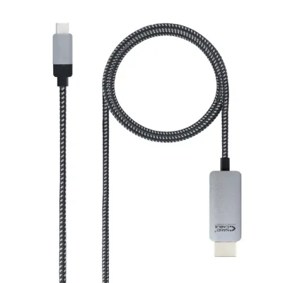 Nanocable Cable Conversor USB-C Macho a HDMI Macho 1.80m Negro/Plata