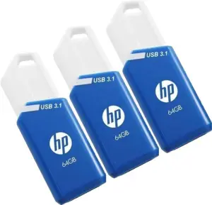 HP x755w Triple Pack USB Flash Drive 64 GB USB Type A 3.2 Gen 1 Azul y Blanco