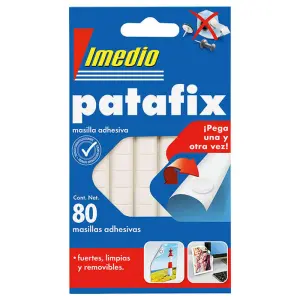 Imedio Masilla De Fijación Patafix Adhesivo Blanco Removible 80 Pastillas