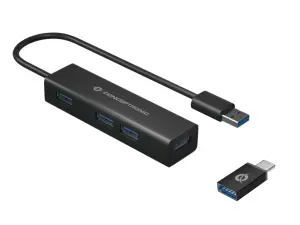 HUB USB 3.0 CONCEPTRONIC HUBBIES06B - 4 Puertos USB-C Negro