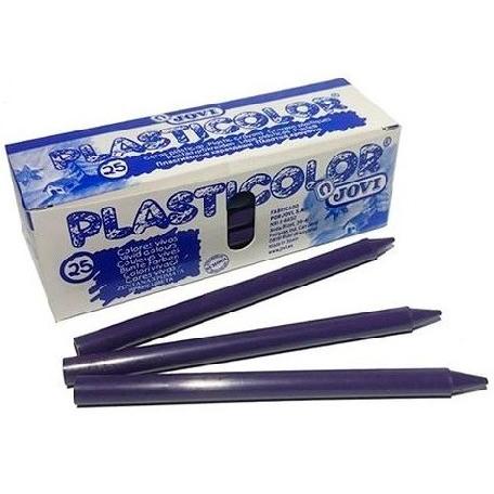 Jovi Ceras Plasticas Crayons Student Unicolor Violeta Caja 25 Ud