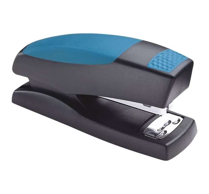 Petrus 435 Golf Grapadora - Hasta 30 Hojas - Grapado Cerrado, Abierto Y Clavado - Color Azul