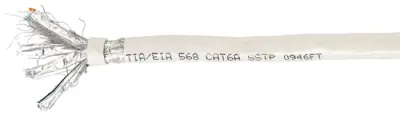 BOBINA EQUIP CATEGORIA 6A S/FTP RIGIDO 4P23 100M 401491