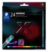 Staedtler Norix 186 Pack de 24 Lápices de Colores HB - Madera Negra - Mina de Grafito