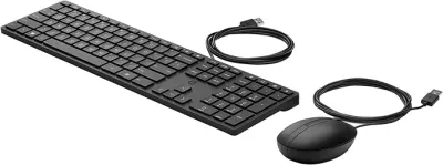 HP 320MK Combo Teclado y Ratón USB Compacto con Teclas Silenciosas y LED Indicador