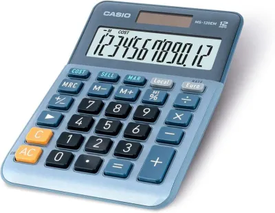 Casio Calculadora de Oficina Sobremesa Azul MS-120EM