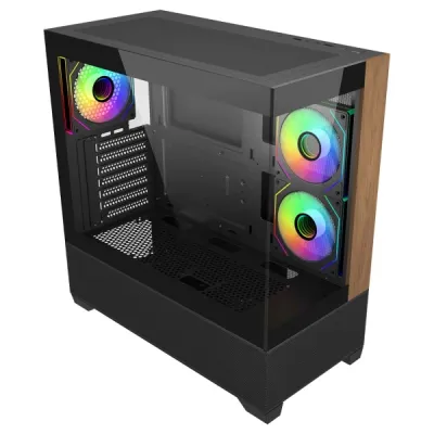 Cooler Master Elite 690 Semitorre ATX/MicroATX/Mini-ITX - 3 Ventiladores 120mm RGB - Doble Cámara - USB-C