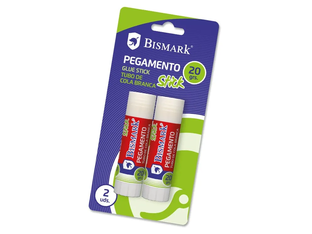 Bismark Pack de 2 Barras de Pegamento 20gr Multiusos Sin Disolventes