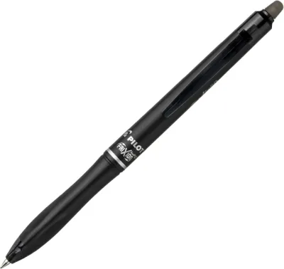 Pilot Frixion Ball Plus Boligrafo Borrable - Punta De 0.7Mm Y Trazo De 0.35Mm - Recargables - 80% De Plastico Reclclado - Color Negro