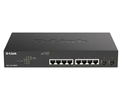 Switch Semigestionable D-Link Dgs-1100-10Mpv2/E 8P Giga Poe (130W) + 2P Giga Combo Rack