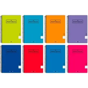 Papyrus Cuaderno Tapa PP 08 Uniclasico 80H 90g Pauta 3.5mm Colores Surtidos