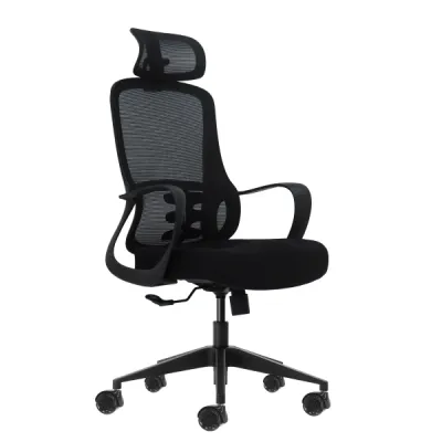 Oqonos Cherg 004 Silla de Oficina Ergonomica con Reposacabezas Ajustable y Respaldo de Malla