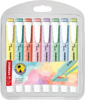 Stabilo Marcador Fluorescente Swing Cool Pastel Surtido Blíster 8 Unidades
