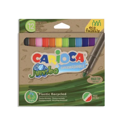 Carioca Rotuladores Jumbo Eco Family Punta Maxi C/Surtidos Estuche 12 Ud