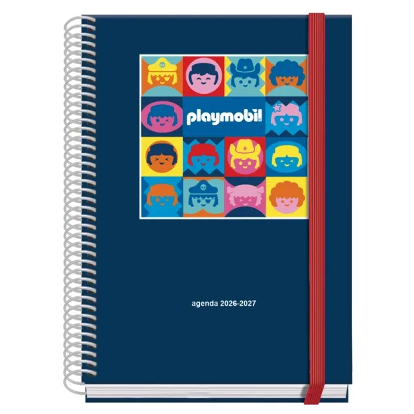 Dohe Agenda Escolar Prime Playmobil A5 Semana Vista 26/27 Azul Marino Espiral