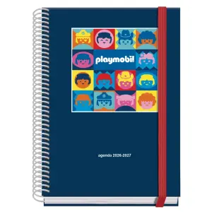Dohe Agenda Escolar Prime Playmobil A5 Semana Vista 26/27 Azul Marino Espiral