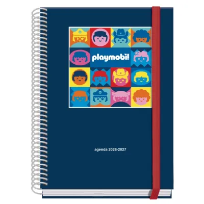 Dohe Agenda Escolar Prime Playmobil A5 Semana Vista 26/27 Azul Marino Espiral