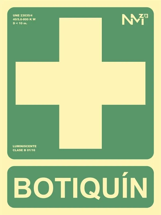 Archivo 2000 Señal "Botiquín" 224X300 Pvc Verde