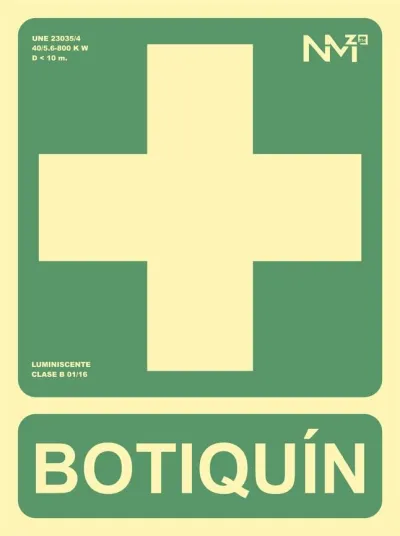 Archivo 2000 Señal "Botiquín" 224X300 Pvc Verde