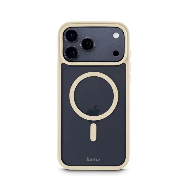 Hama Funda Antideslizante Magnética para iPhone 17 Pro Max - Policarbonato Beige