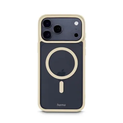 Hama Funda Antideslizante Magnética para iPhone 17 Pro Max - Policarbonato Beige