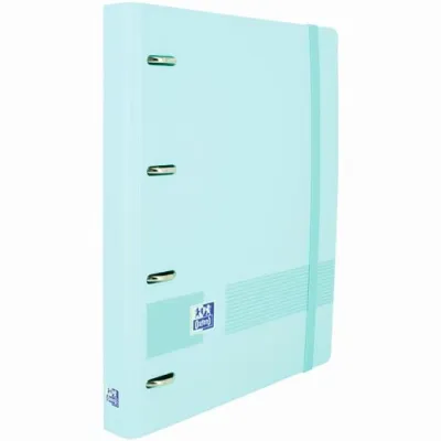 Oxford A4+ Polyfoam Europeanbinder 45mm Lomo 4 Anillas 35mm Recambio 5x5 Azul Pastel
