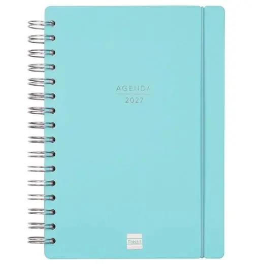 Finocam Agenda Haiku Espiral 16M E10-155X212Mm Svh Tapas Cartón Suave Azul 2026-2027