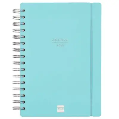 FINOCAM AGENDA HAIKU ESPIRAL 16M E10-155X212MM SVH TAPAS CARTÓN SUAVE AZUL 2026-2027