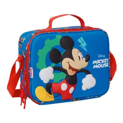 Safta Bolsa Isotérmica Porta Alimentos Mickey Mouse 3D - 25x19.5x9cm - Azul Oscuro