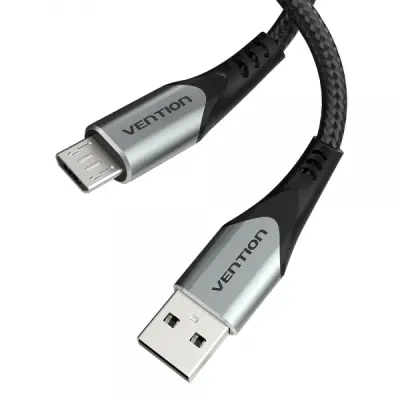 Vention Cable USB 2.0 Macho a MicroUSB Macho 60W 0.25m Gris