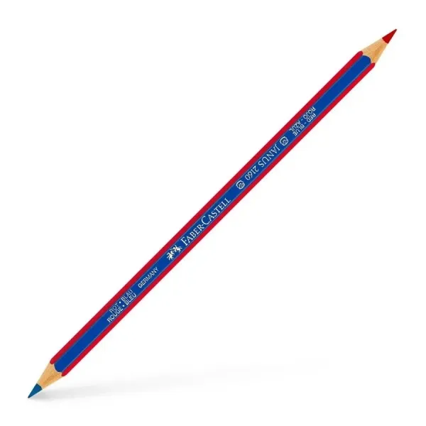 Faber-Castell Janus 2160 Lápiz Fino Bicolor Hexagonal Ecológico Rojo/Azul