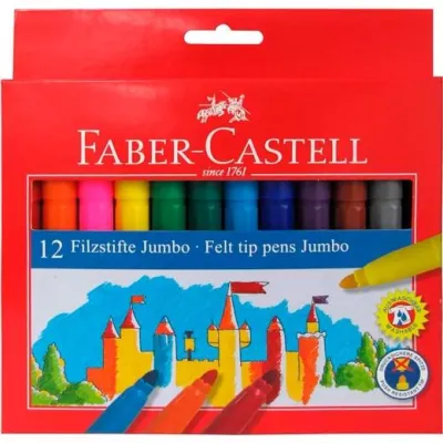 Faber Castell Rotuladores Jumbo Colores Surtidos Estuche 12 Unidades