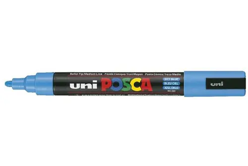Posca Marcador PC-5M No Permanente Punta Forma De Bala 1,8 - 2,5 mm Azul Cielo