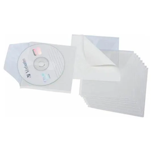 Grafoplás Fundas Pvc Adhesivas Para Cd 127X127Mm Blanco -10U-