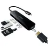 Nilox Dock Station 5 En 1 USB-C A HDMI 4K, 2X USB 3.0, Lector Tarjetas SD/Micro SD, Negro