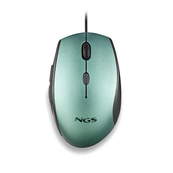 NGS Mouse Ergo Moth Ice con Cable y Botones Silenciosos
