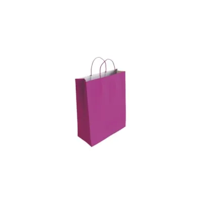 Bismark Bolsa de Papel Celulosa Fucsia 24x8x18cm