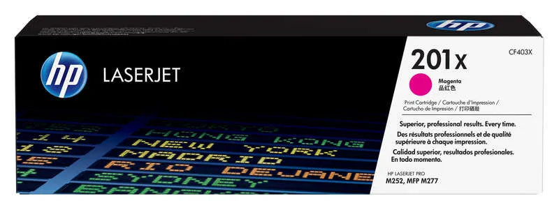 HP Toner Magenta LaserJet Pro M252, M277 MFP - Nº 201X