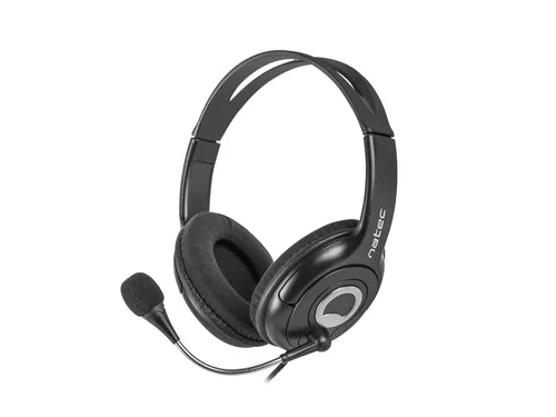 Natec Bear 2 Auriculares Alámbrico Diadema Negro