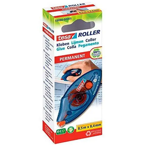 Tesa Rodillo Adhesivo Permanente Desechacle 8,40Mm X 8,50M Carcasa Plástico Reciclado