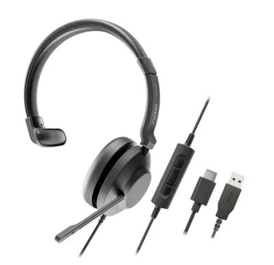 Axtel One Auriculares con Micrófono USB-A y Controles de Audio Integrados