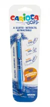 Carioca Bolígrafo Retráctil Borrable Termo Sensible Punta Ø 0.7mm Color Azul