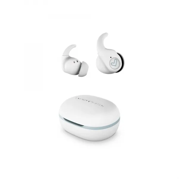 Energy Sistem Auriculares Inalambricos - True Wireless - Bluetooth 5.3 - Ipx5 - 20H Autonomia - Secure-Fit+ - App Personalizable - Microfono Estereo - Color Blanco