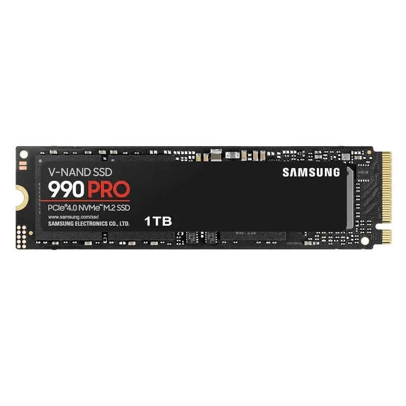 Samsung 990 PRO 1TB M.2 NVMe SSD PCIe 4.0 - Lectura 7450MB/s, Escritura 6900MB/s
