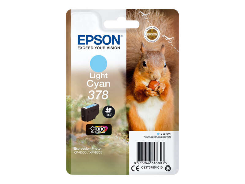 Epson 378 Cyan Light Cartucho De Tinta Original - C13T37854010