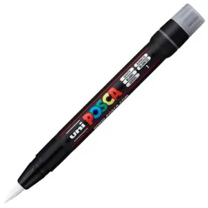 Posca Marcador PCF-350 Punta Acrílica Estilo Pincel Blanco No Permanente