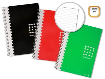 Golden Cuaderno Espiral 80 Hojas 60g Pautado 3.5mm Tapa Extradura Colores Surtidos