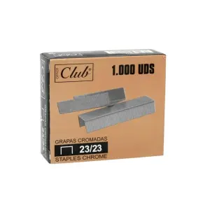 Office Club Grapas 23/23 Cromadas - Caja de 1000 Unidades