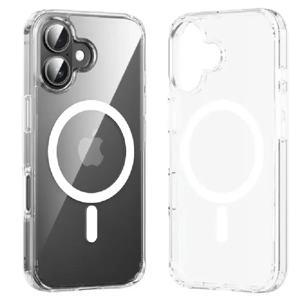 Vention Funda Rígida para iPhone 16 Plus con Anillo Magnético MagSafe, Transparente